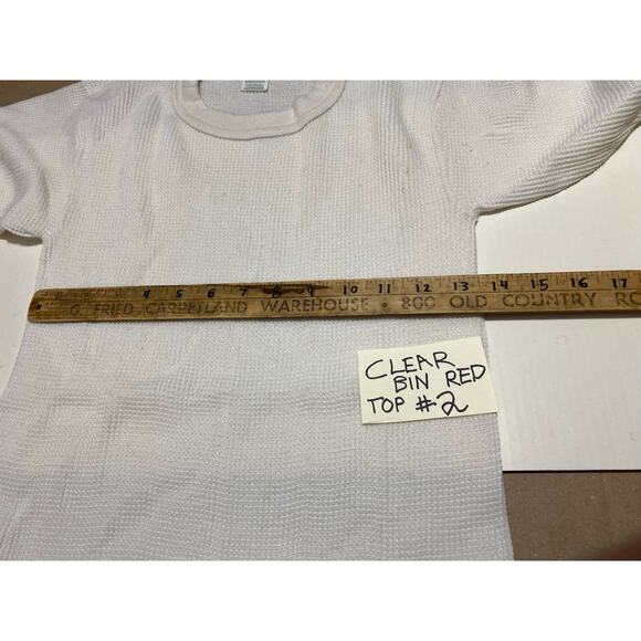 Vintage Thermal Shirt Men’s Medium Ivory Long Sleeve - Picture 5 of 10